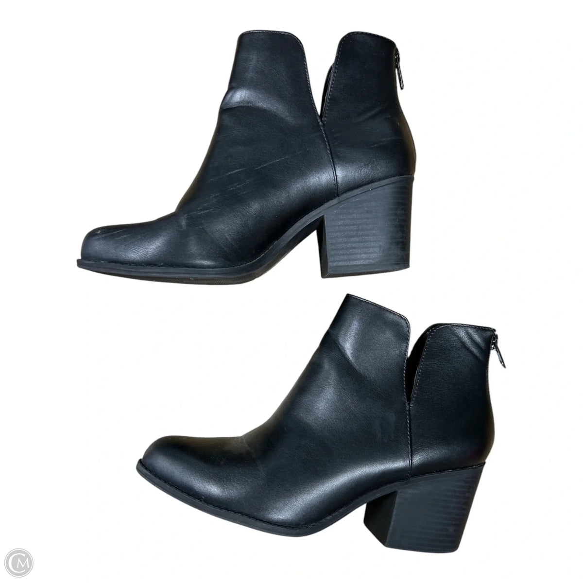 Boots Ankle Heels By Soda In Beige, Size: 8