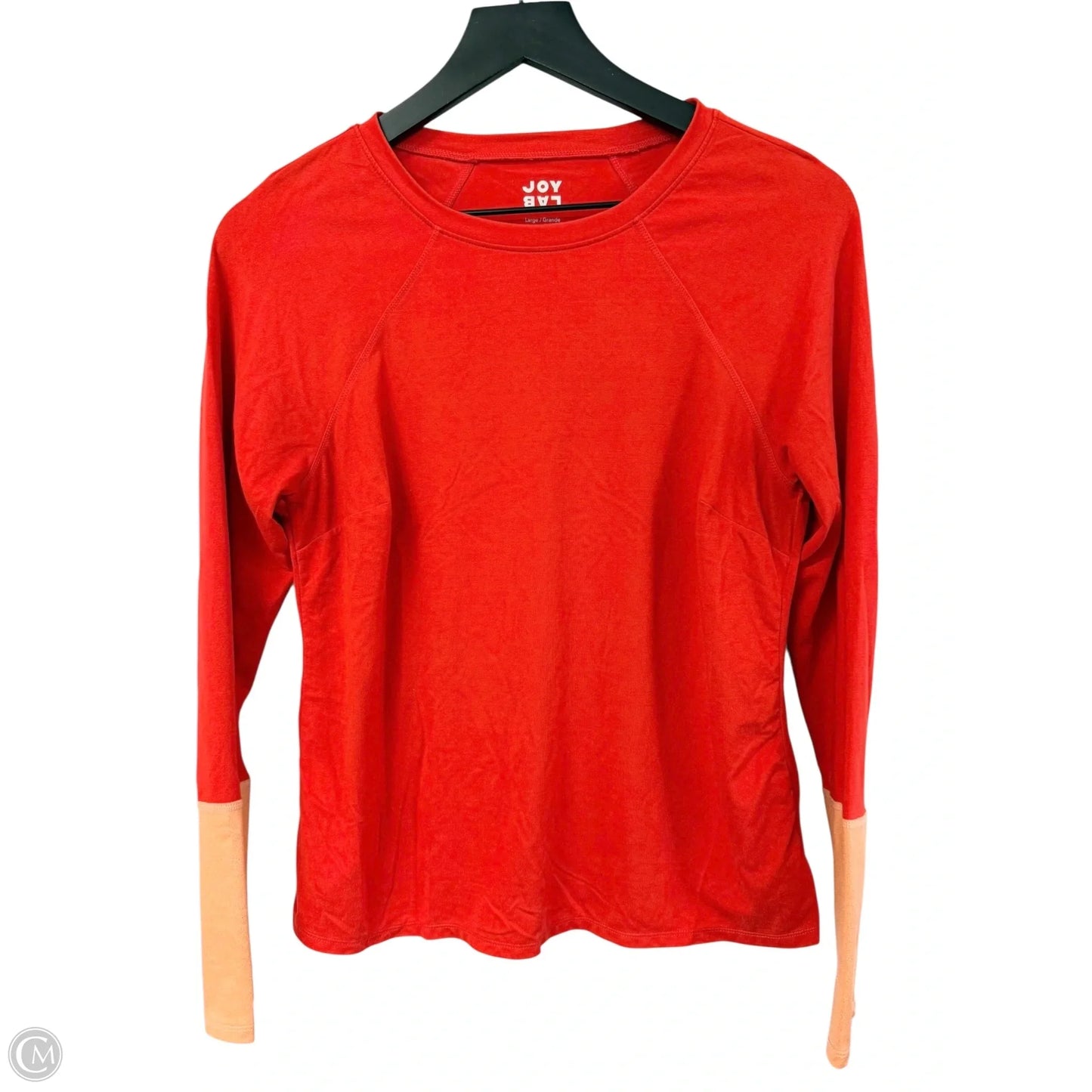 Athletic Top Long Sleeve Crewneck By Joy Lab In Red, Size: L