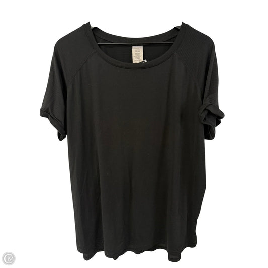 Athletic Top Short Sleeve By Avia In Black, Size: Xl