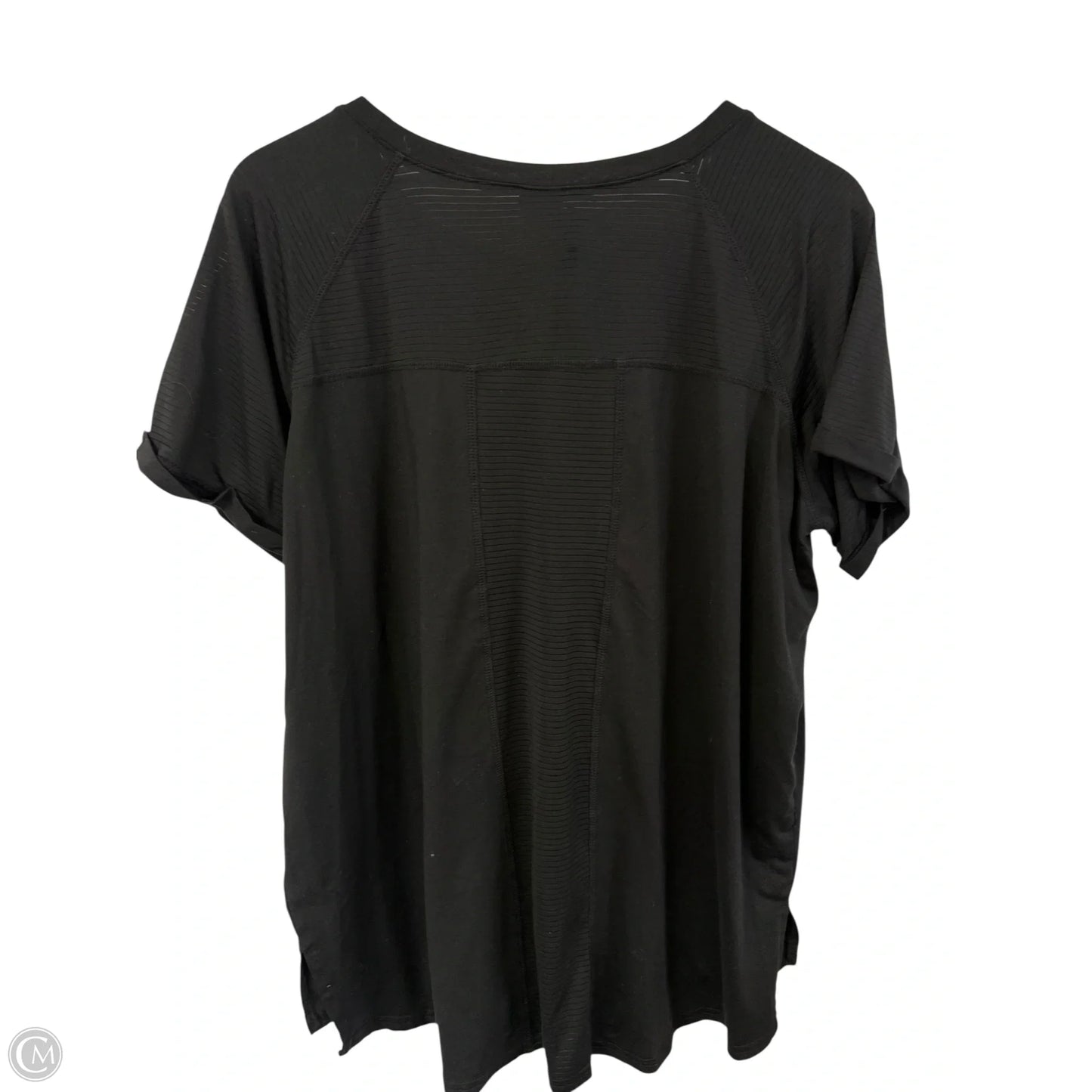 Athletic Top Short Sleeve By Avia In Black, Size: Xl