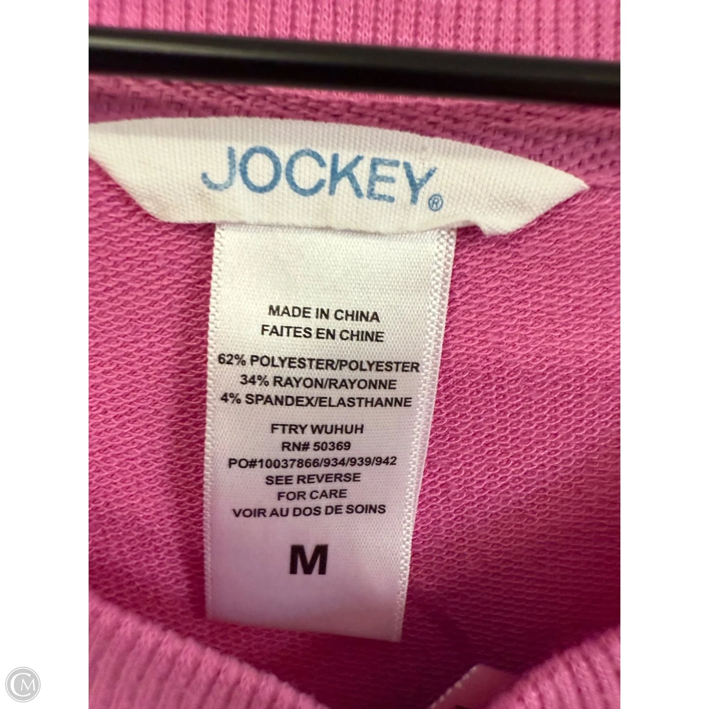 Athletic Top Long Sleeve Crewneck By Jockey In Purple, Size: M