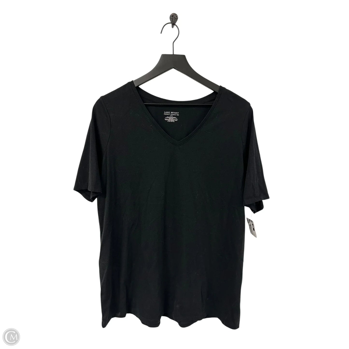 Top Short Sleeve Basic By Lane Bryant In Black, Size: L