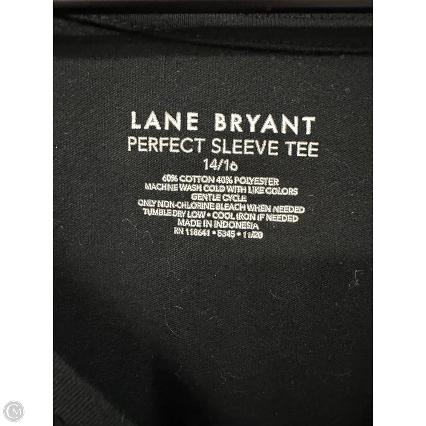 Top Short Sleeve Basic By Lane Bryant In Black, Size: L