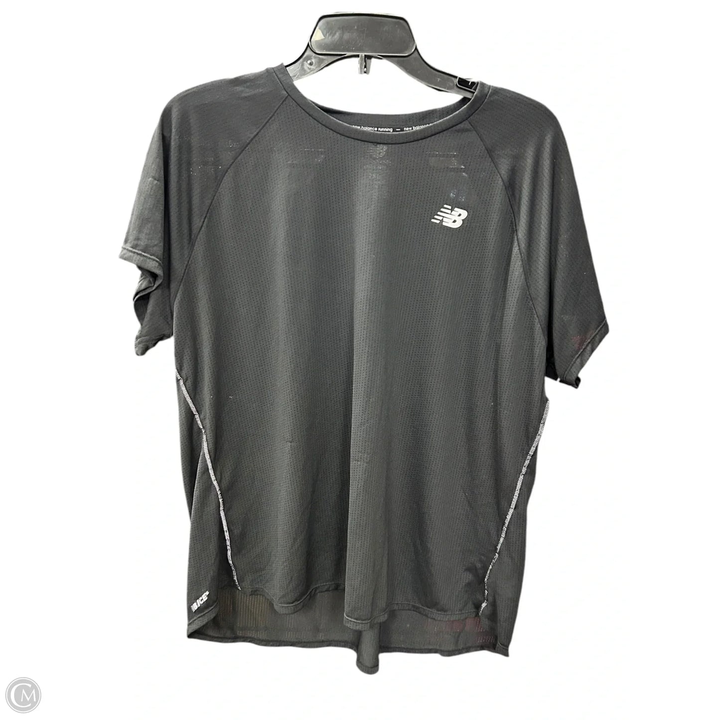Athletic Top Short Sleeve By New Balance In Black, Size: 2x
