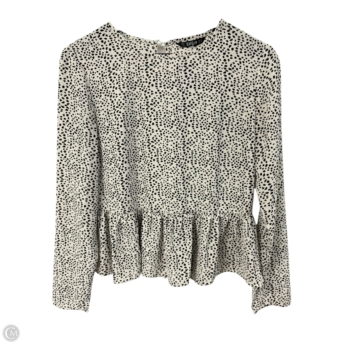 Top Long Sleeve By Shein In Black & White, Size: Xs