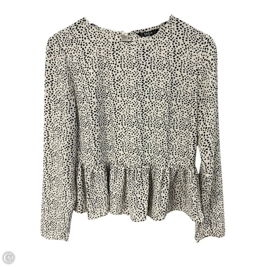 Top Long Sleeve By Shein In Black & White, Size: Xs