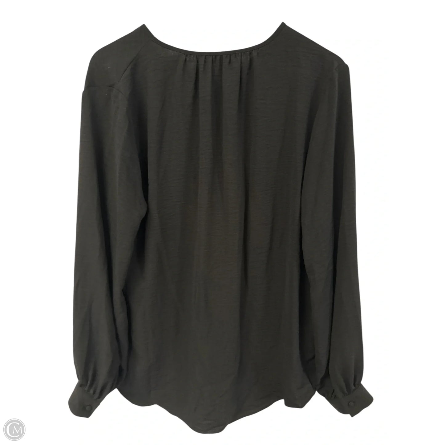 Blouse Long Sleeve By Nine West Apparel In Black, Size: Xl