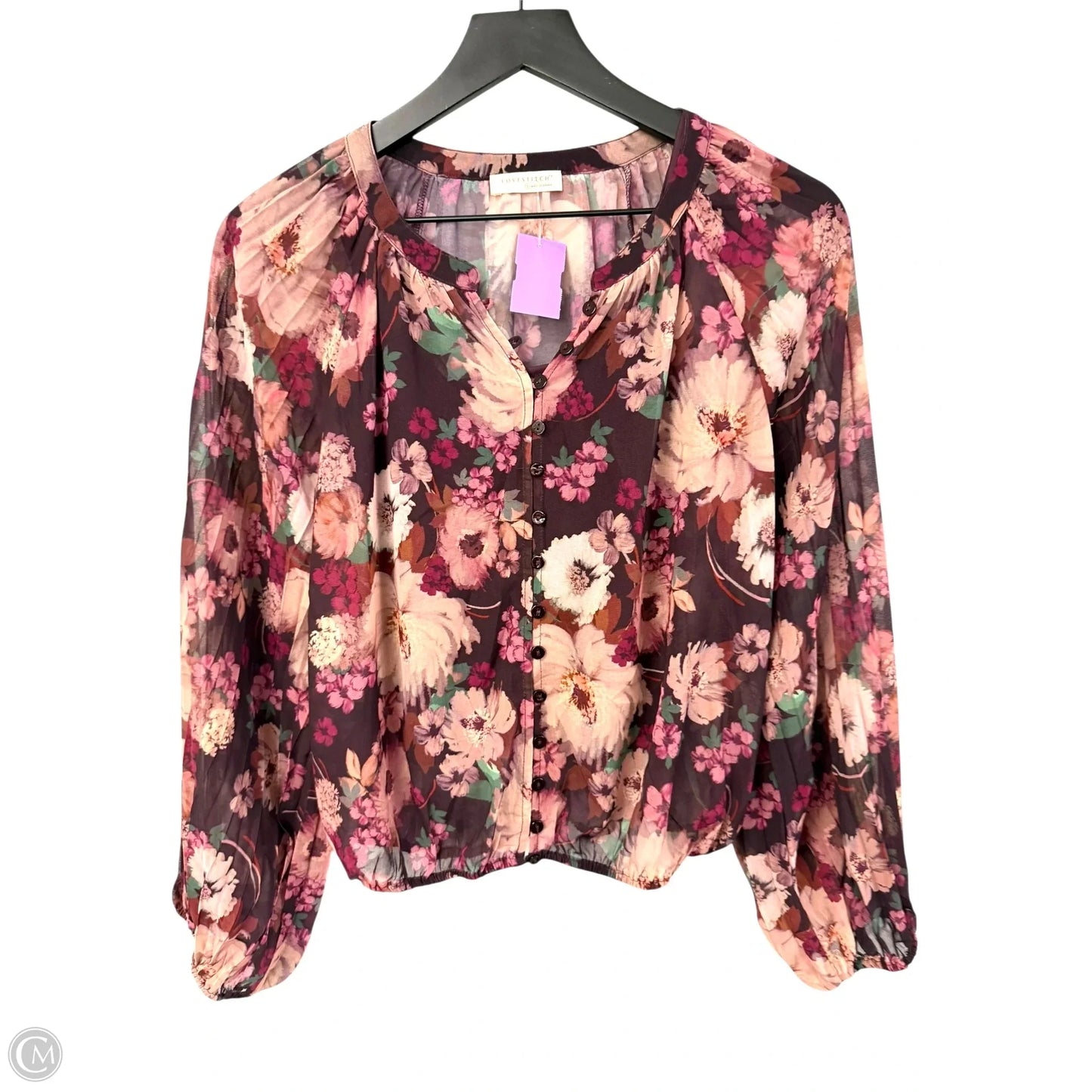 Top Long Sleeve By Lovestitch In Purple, Size: S