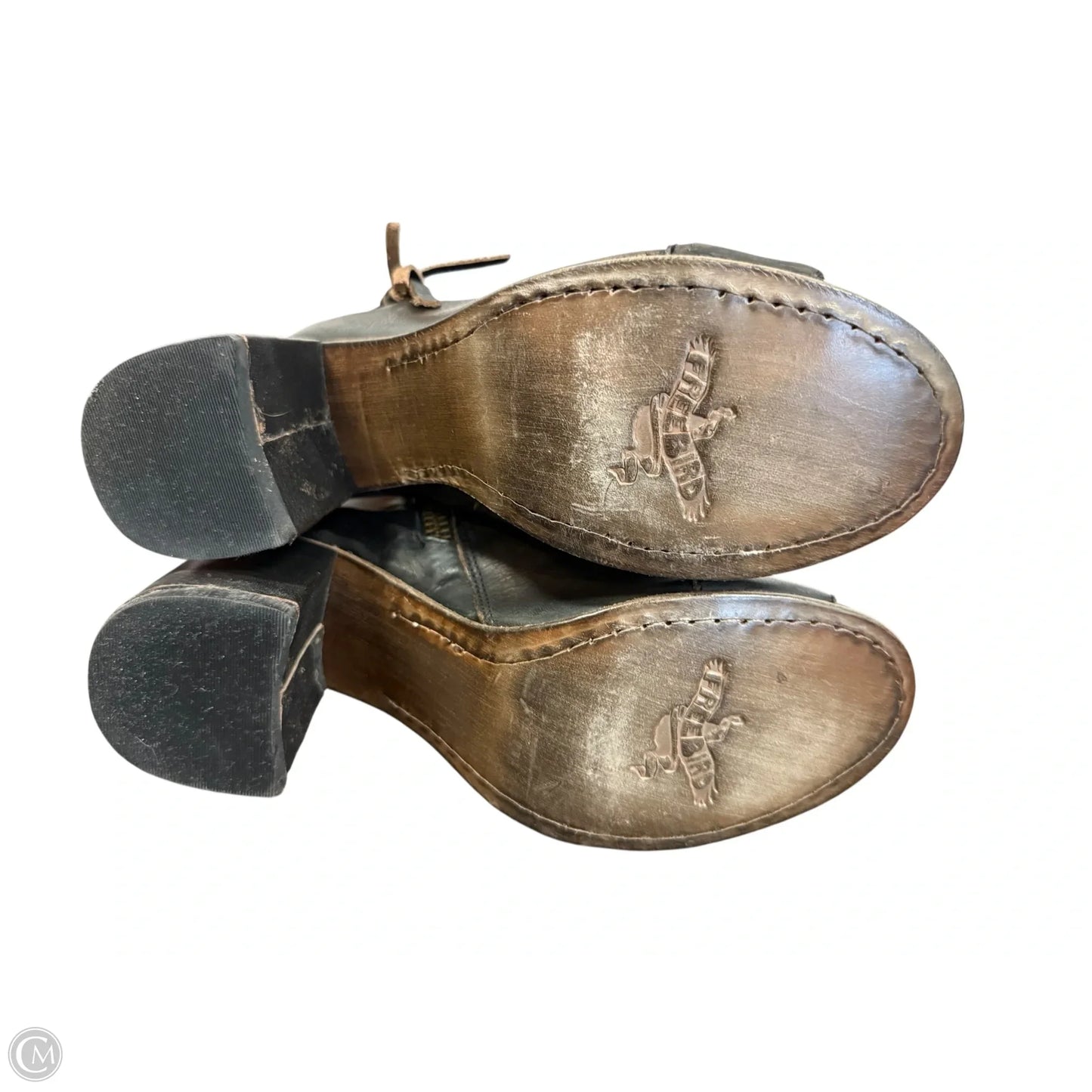 Sandals Heels Block By Freebird In Brown, Size: 10