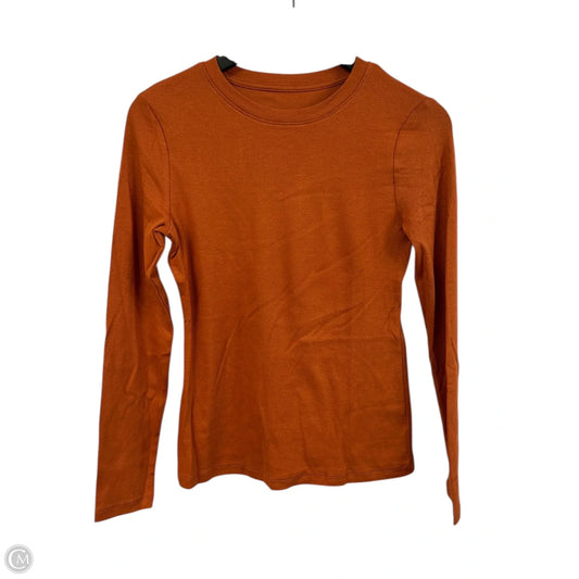 Top Long Sleeve Basic By A New Day In Orange, Size: S