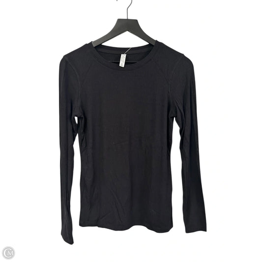 Top Long Sleeve Basic By Stylus In Black, Size: M