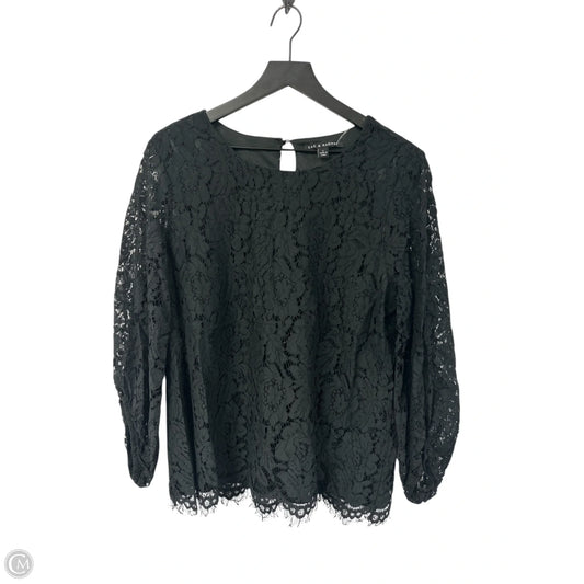 Top Long Sleeve By Zac And Rachel In Black, Size: L