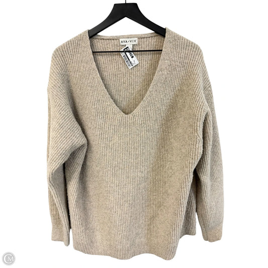 Sweater By Ava & Viv In Tan, Size: Xxl