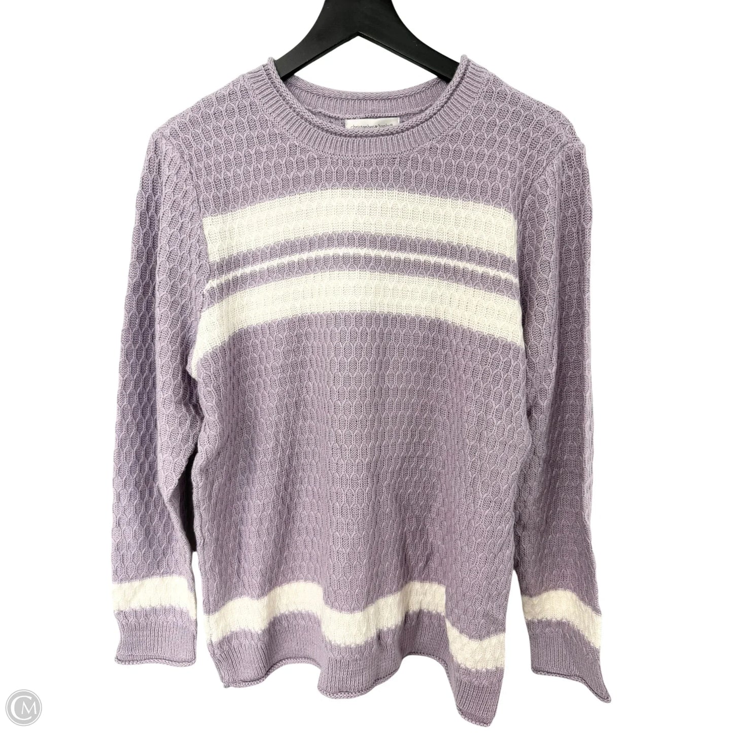 Sweater By Christopher And Banks In Purple & White, Size: Xl