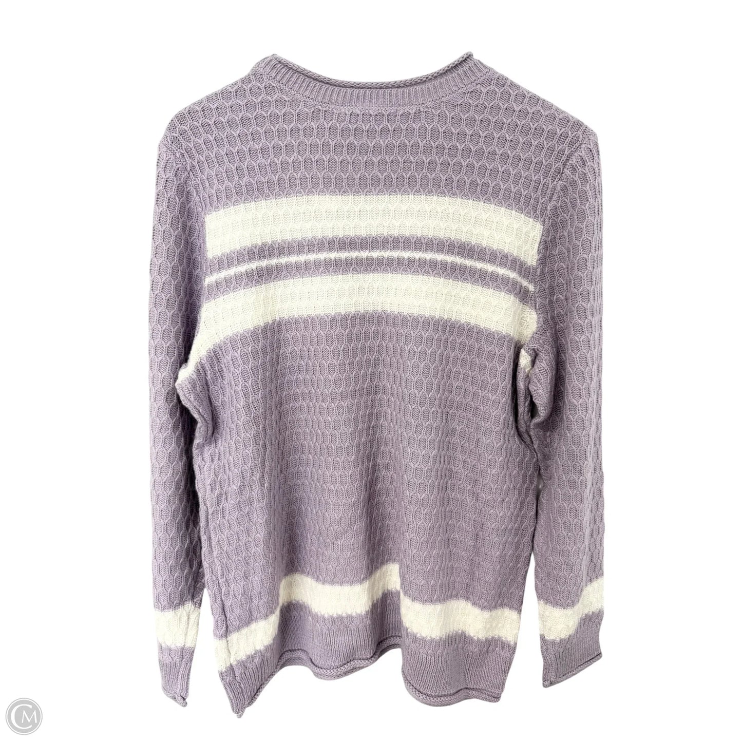 Sweater By Christopher And Banks In Purple & White, Size: Xl