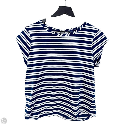 Top Short Sleeve Basic By Nautica In Blue & White, Size: S