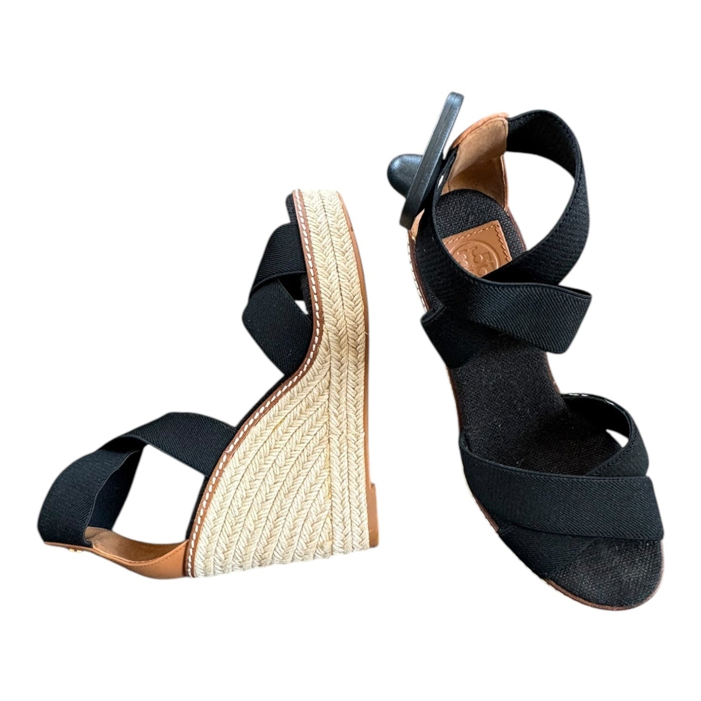 Shoes Designer By Tory Burch In Black & Tan, Size:6