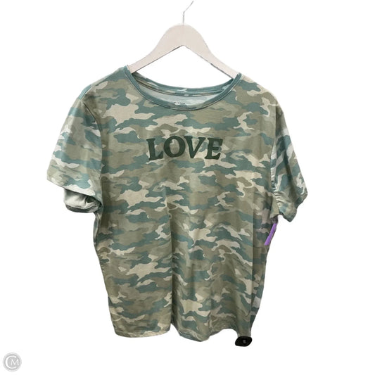 Top Short Sleeve By Nine West Apparel In Green, Size: Xxl