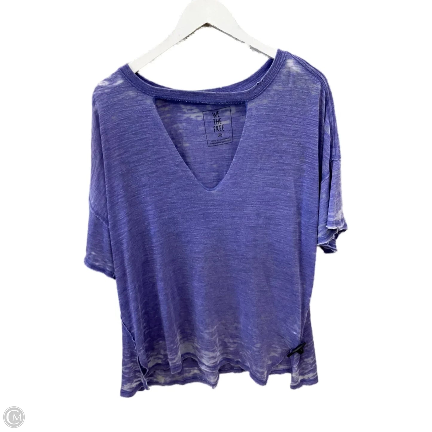Top Short Sleeve By We The Free In Purple, Size: M
