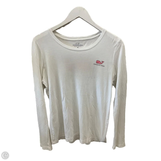Top Long Sleeve Basic By Vineyard Vines In White, Size: M