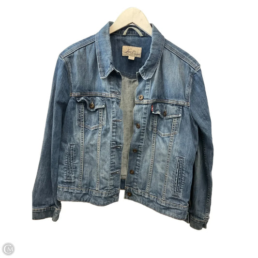 Jacket Denim By Levis In Blue Denim, Size: Xl