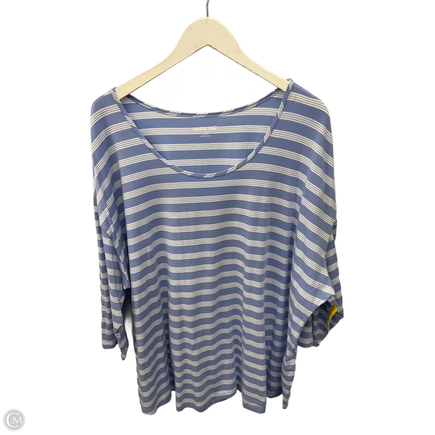 Top 3/4 Sleeve By Lands End In Blue, Size: 3x