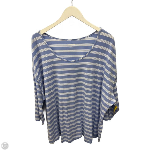 Top 3/4 Sleeve By Lands End In Blue, Size: 3x