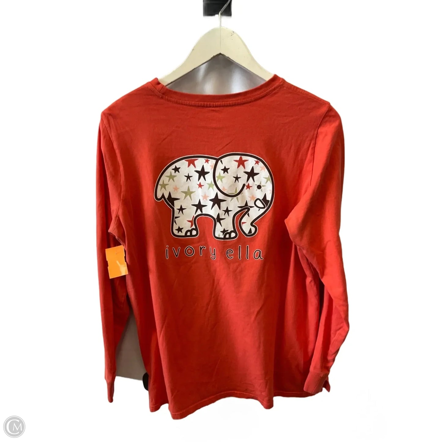 Top Long Sleeve By Ivory Ella In Orange, Size: M
