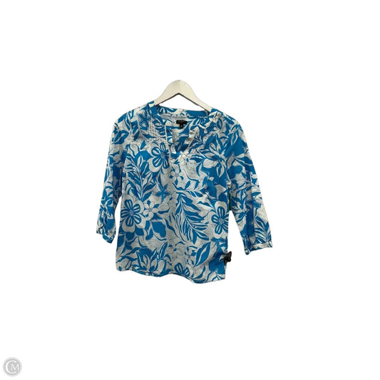 Top 3/4 Sleeve By Talbots In Blue, Size: Sp