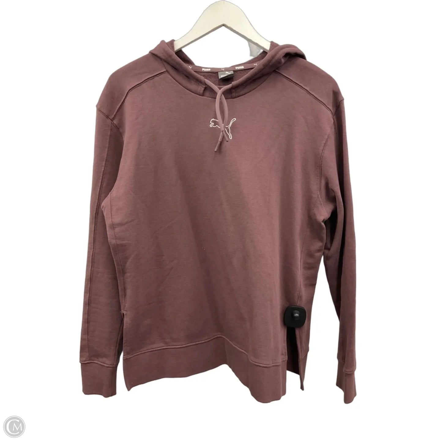 Athletic Sweatshirt Hoodie By Puma In Maroon, Size: M