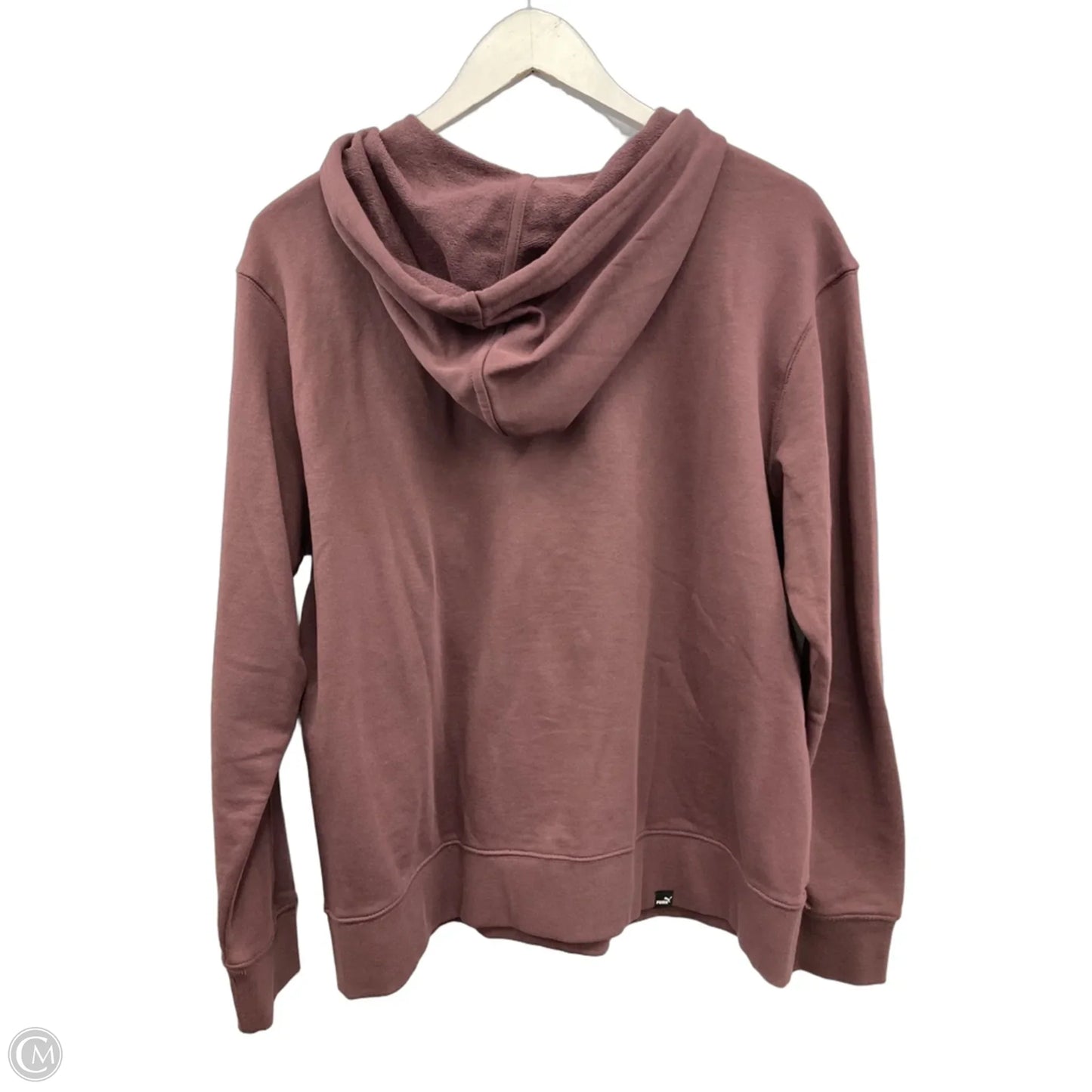 Athletic Sweatshirt Hoodie By Puma In Maroon, Size: M