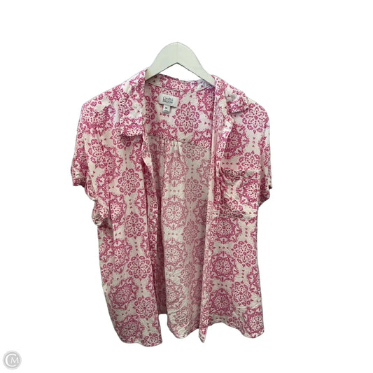 Top Short Sleeve By Croft And Barrow In Pink, Size: Xxl