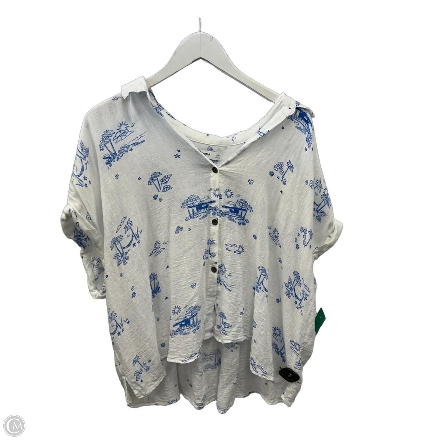 Top Short Sleeve By Sonoma In White, Size: Xxl