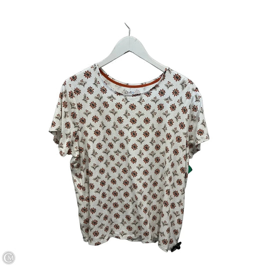 Top Short Sleeve By Croft And Barrow In White, Size: Xxl
