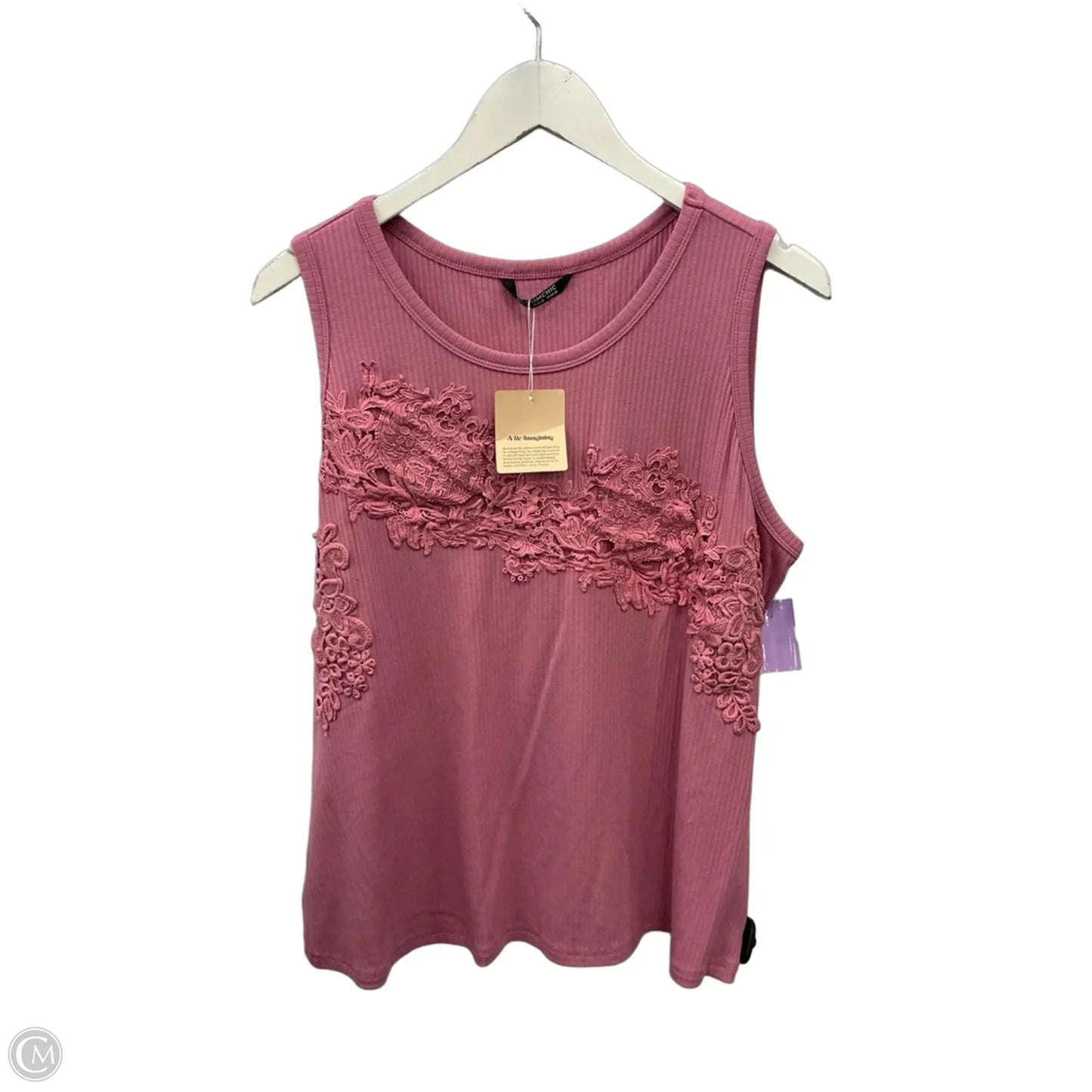 Top Sleeveless By Bloomchic In Pink, Size: 1x