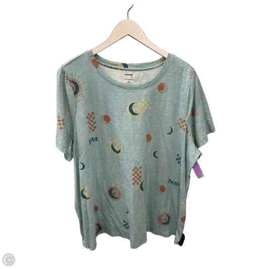 Top Short Sleeve By Sonoma In Blue, Size: 1x