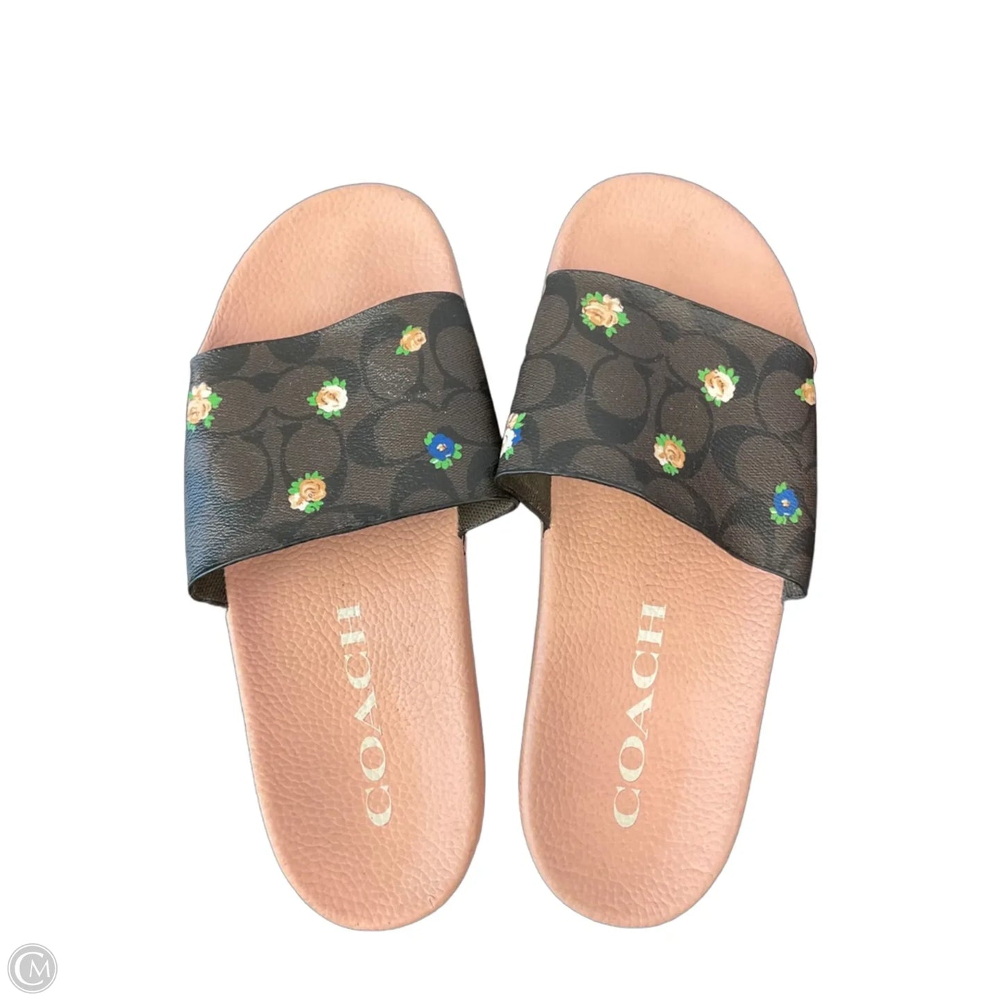 Sandals Designer By Coach In Brown & Pink, Size: 10
