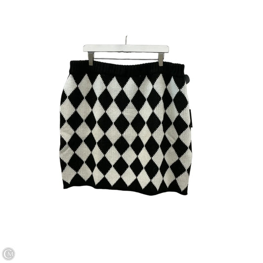 Skirt Mini & Short By Eloquii In Black & White, Size: 18