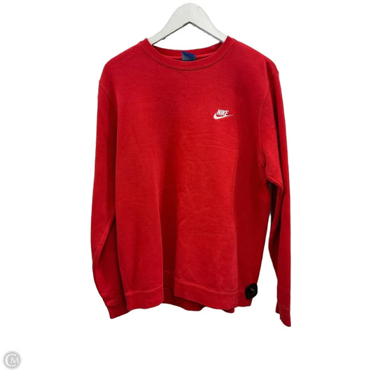 Athletic Sweatshirt Crewneck By Nike Apparel In Red, Size: L