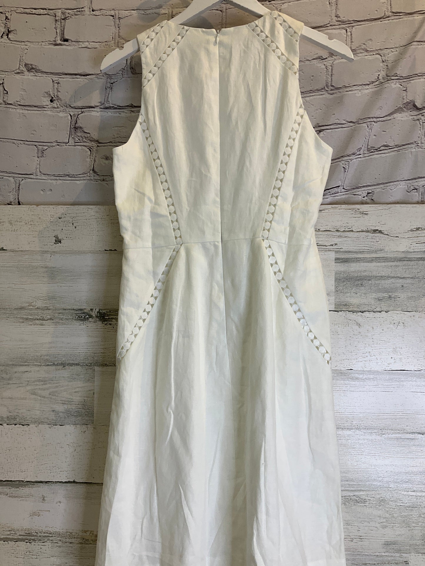 White Dress Casual Midi Ann Taylor, Size S