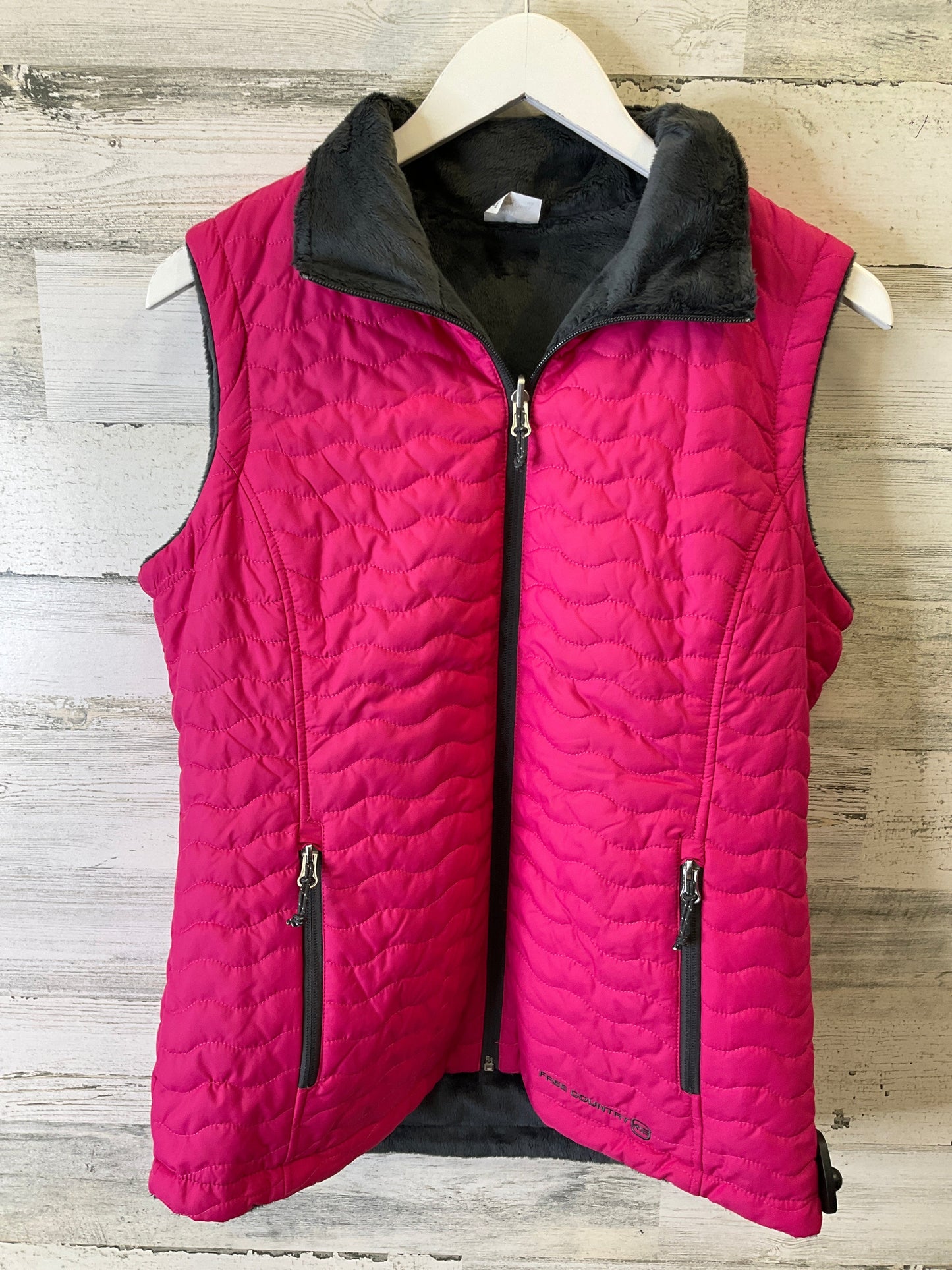 Vest Puffer & Quilted By Free Country In Pink, Size: M