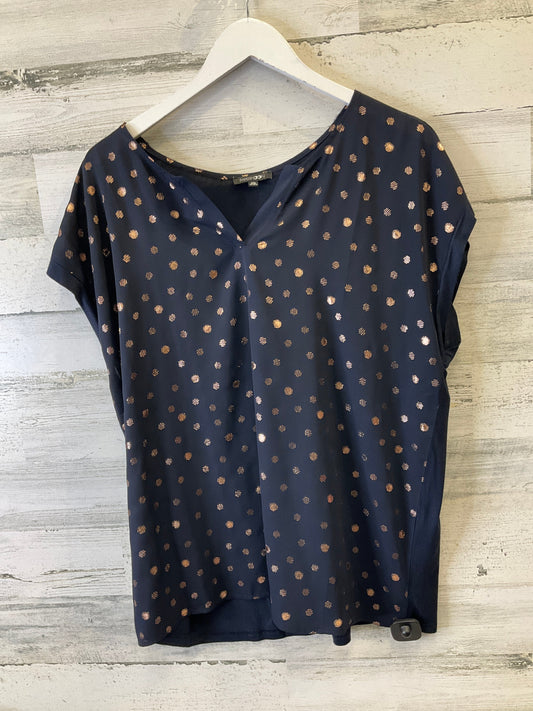 Top Short Sleeve By Papermoon In Navy, Size: 1x