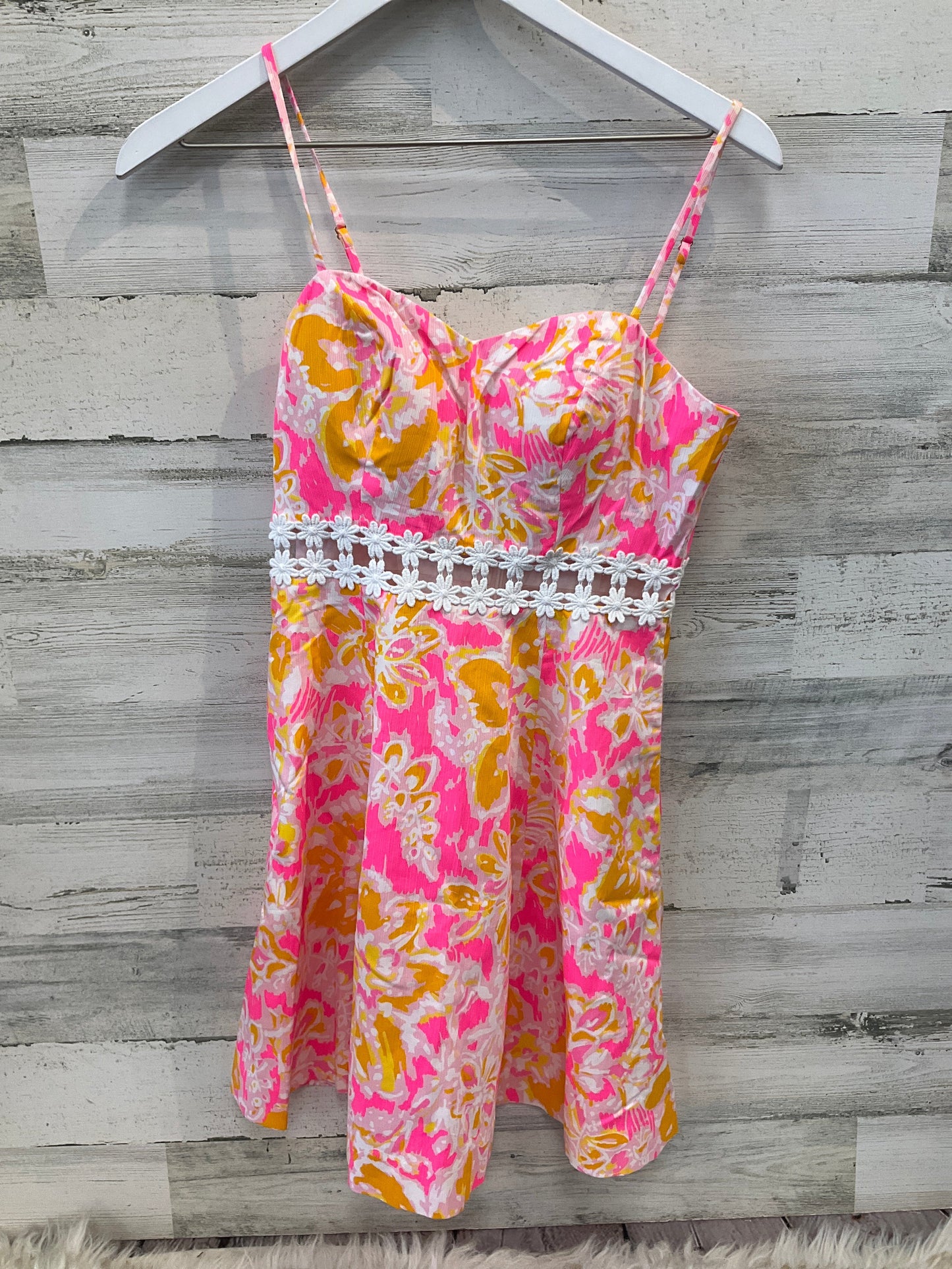 Dress Casual Short By Lilly Pulitzer In Pink & Yellow, Size: Xs