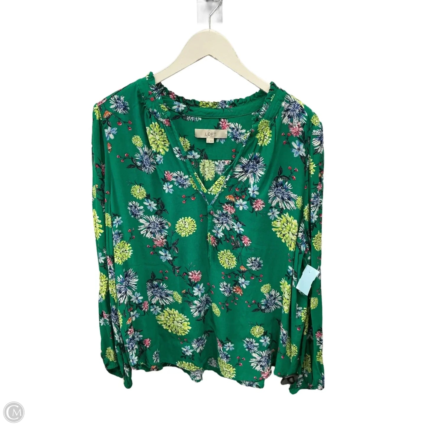 Top Long Sleeve By Loft In Green, Size: Xl