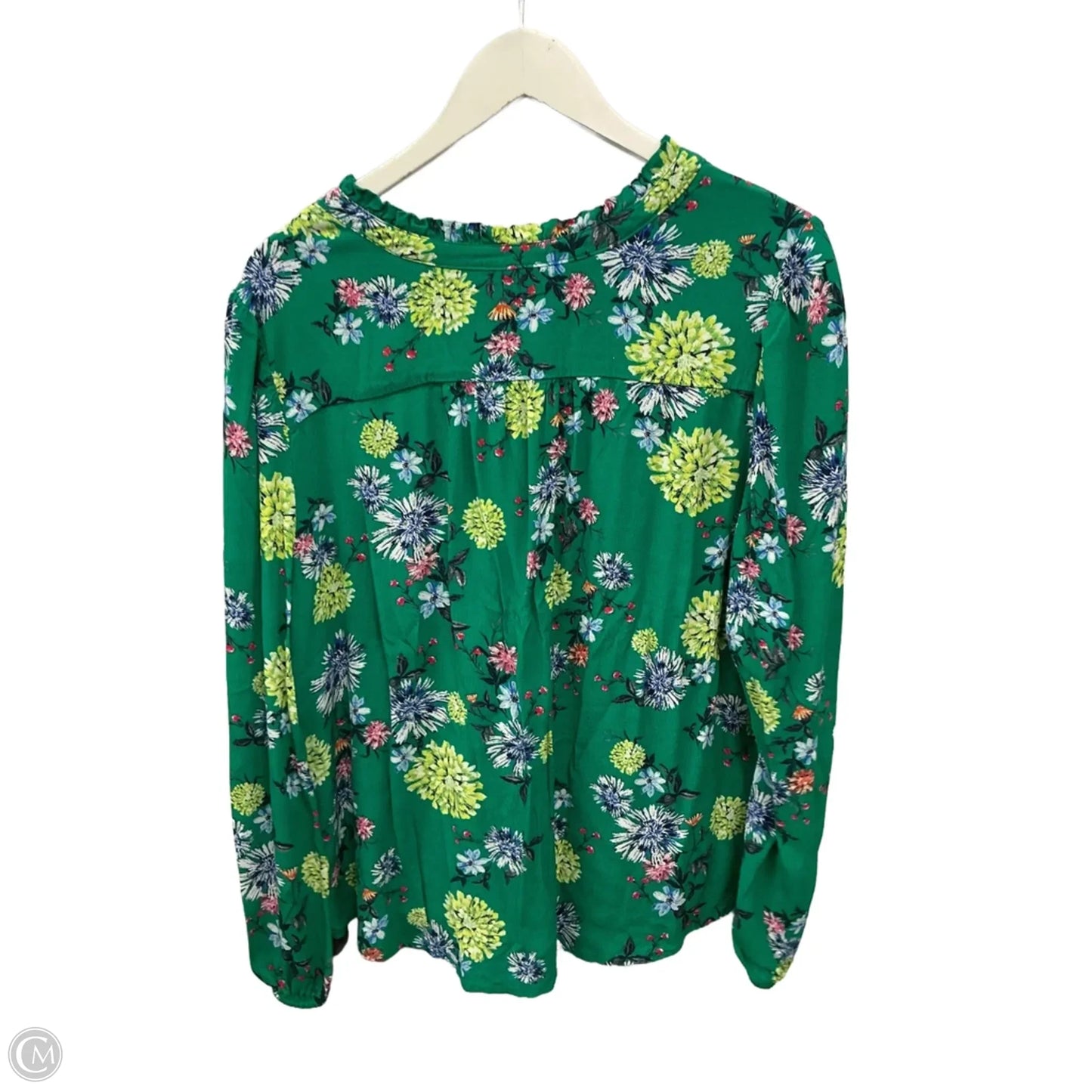 Top Long Sleeve By Loft In Green, Size: Xl