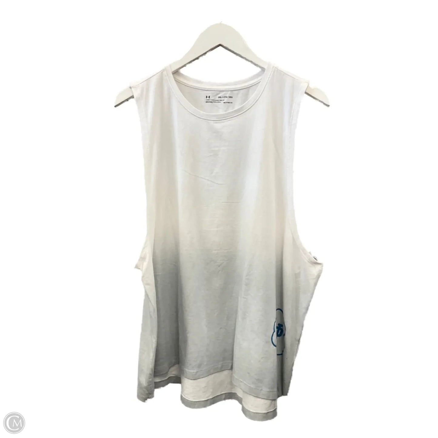 Athletic Top Short Sleeve By Under Armour In White, Size: 2x