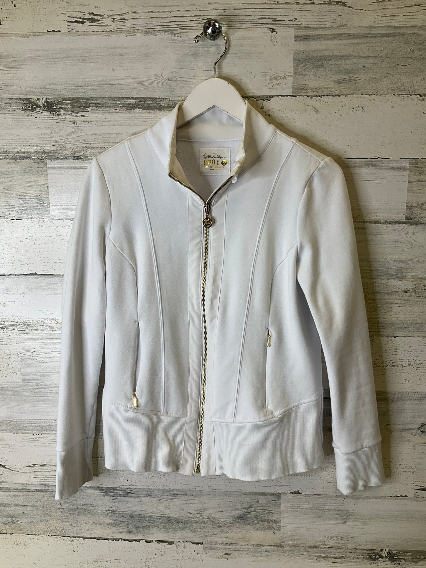 Athletic Jacket By Lilly Pulitzer In White, Size: S