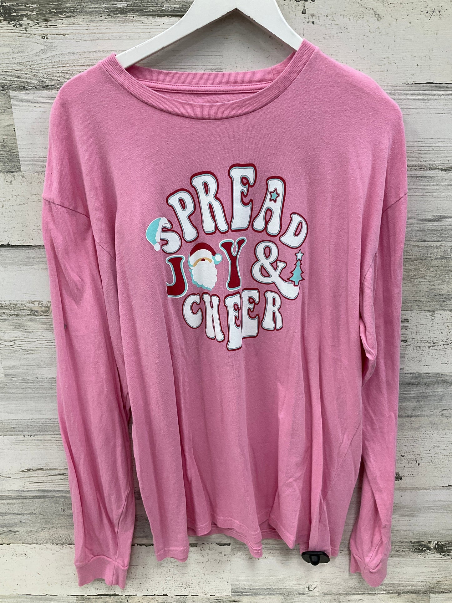 Top Long Sleeve By Clothes Mentor In Pink, Size: Xl
