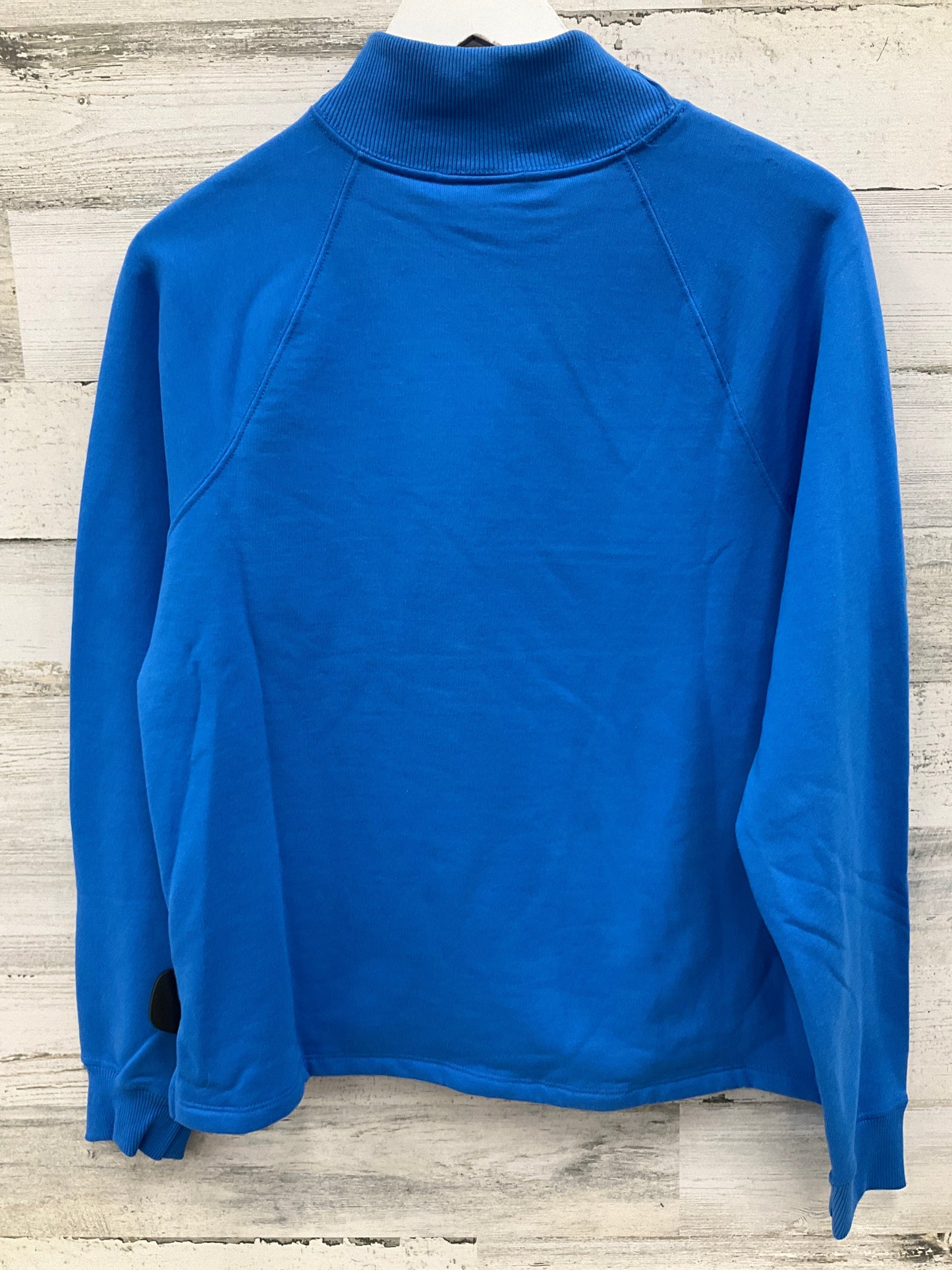 Athletic Top Long Sleeve Collar By Champion In Blue, Size: M