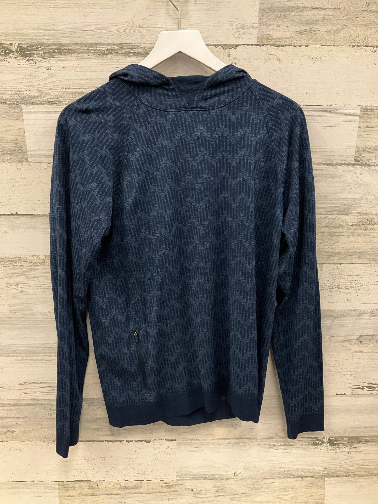 Athletic Top Long Sleeve Hoodie By Lululemon In Blue, Size: Xl